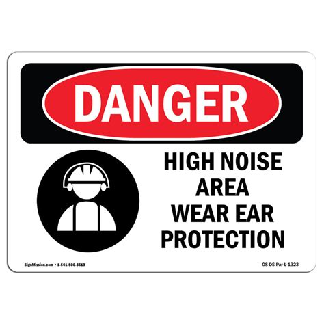 Signmission Osha Danger High Noise Area Wear Ear Protection Sign Wayfair Canada