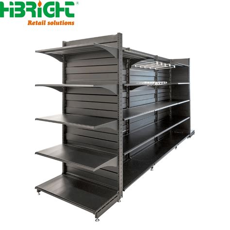 Black Metallic Display Convenience Store Shelf Display Rack Supermarket