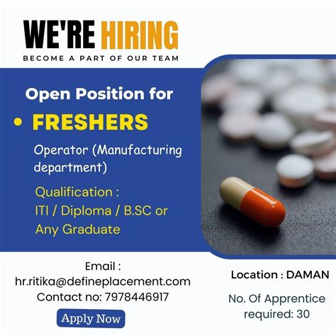 Job Vacancy For Freshers Iti Diploma B Sc Or Any Graduate