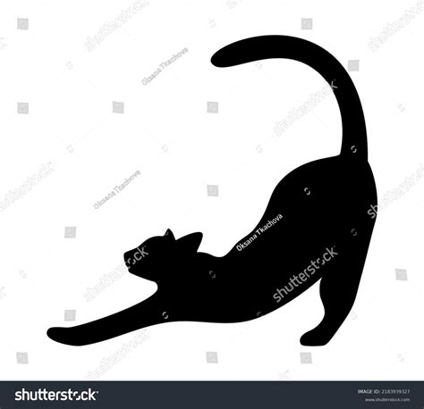 Stretching Cat Silhouette: Over 1,268 Royalty-Free Licensable Stock ...