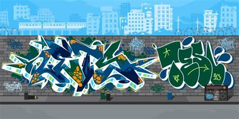 Cool Graffiti Background Illustrations, Royalty-Free Vector Graphics ...