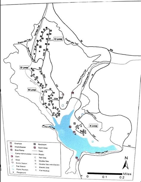 Shady Lake Trail Map Ouachita Forest Arklahoma Hiker