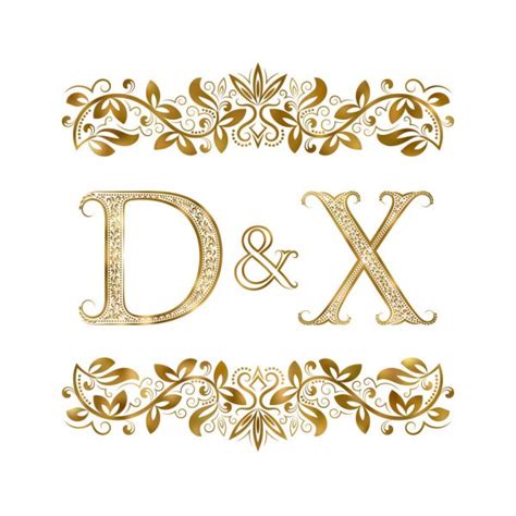 D And G Vintage Initials Logo Symbol The Letters Are Surrounded By