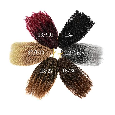 8 Inch Short Marlybob Passion Twist Crochet Hair 9 Bundles Lot Ombre