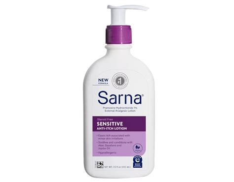 Sarna Sensitive Relief Anti Itch Lotion Unscented 7 5 Ounce 222 Ml Each