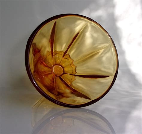 Small Amber Glass Art Deco Vase Sundae Glass On EBid United Kingdom