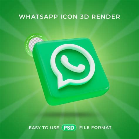 El Icono Del Logotipo De Whatsapp Es Una Ilustraci N De Renderizaci N