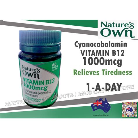 Natures Own Vitamin B12 1000mcg 60tablets Shopee Philippines