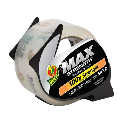 Amazon Duck Max Strength Clear Packing Tape With Dispenser