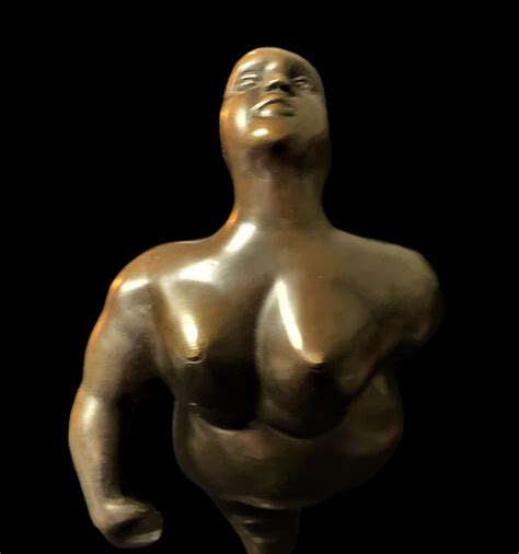 Vintage Bronze Statue Sculpture Of A Beautiful Portly Nude Woman