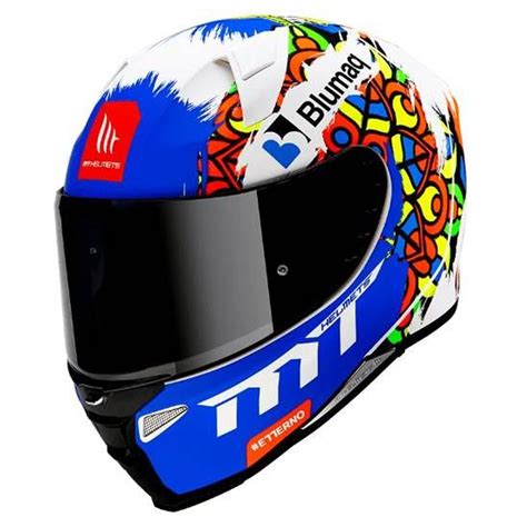 Casco Mt Revenge 2 Moto 3 A0 Blanco Perla Brillante Punto Llantas