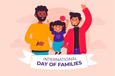 Diseño plano dia internacional de las familias Vector Gratis