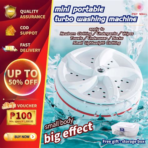 Mini Washing Machine Ultrasonic Turbine Washing Machine Portable Usb