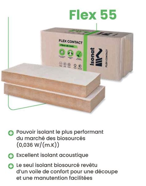 Panneau Isolant Flexible Flex Plus H Fibre De Bois X Cm