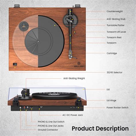 Angels Horn 2-Speed Turntable with Built-In Preamp – Vals halla Records