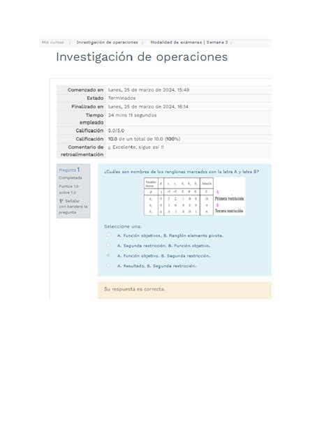 Examen Investigacion De Operaciones Studocu