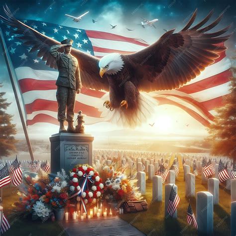 Honoring Fallen Heroes Memorial Day 2024 Tribute | Premium AI-generated