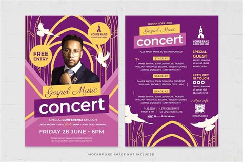 Premium Psd Christian Gospel Music Concert Flyer Template In Psd