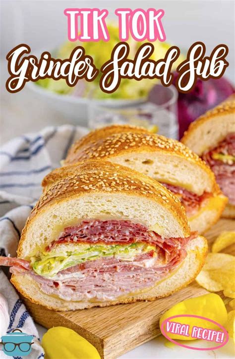 Tik Tok Grinder Salad Sandwich The Country Cook Sandwiches Recipes