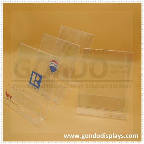 Desktop A4 A5 L T Slanted PMMA Plexiglass Perspex Crystal Plastic