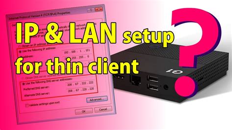 Thin Client IP LAN Setting In Server PC RDP IP Configuration In