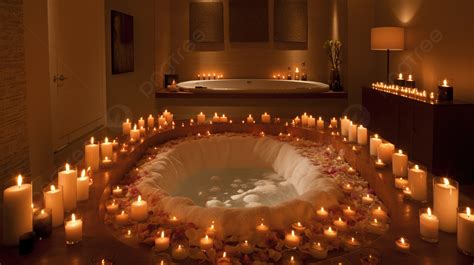 Hot Tub With Candles Background, Romantic For Two, Pictures Of A Spa ...