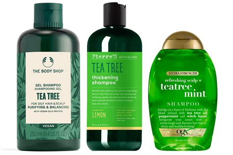 Shampoo con aceite de árbol de té para la caspa y el crecimiento del