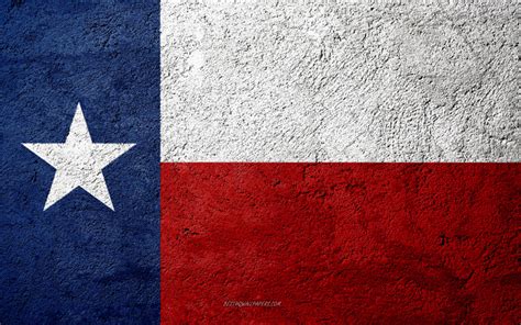 Download Wallpapers Flag Of State Of Texas Concrete Texture Stone