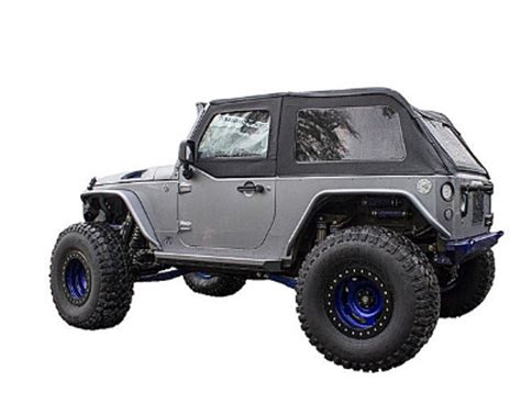 Crown Brt20035t Bowless Soft Top In Black Diamond Jeep Jk 2 Door 2007 2018