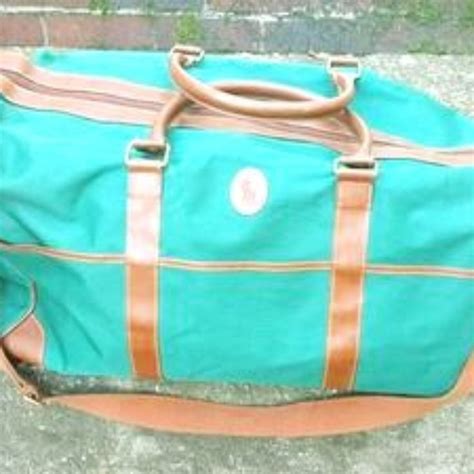 Vintage Ralph Lauren Green Duffle In 2022 Ralph Lauren Travel Bag