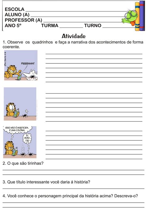 Atividades de interpretação de texto do 5º ano Para Imprimir