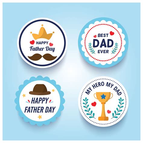 Happy Fathers Day Badge And Labelvector Illustration 8326445 Vector