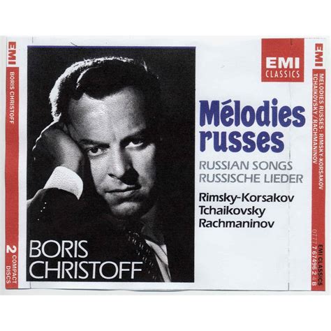 Boris Christoff Russian Songs Cd 4 Rimsky Korsakov Tchaikovsky