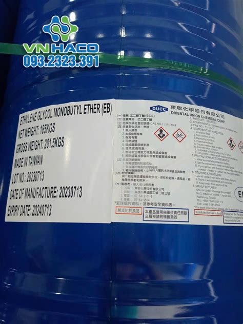 Butyl Cellosolve Solvent BCS C6H14O2 185kg Phuy