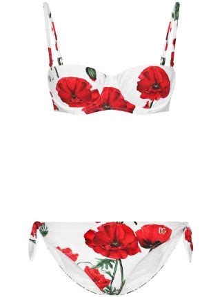 Dolce Gabbana Balconette Bikini Mit Blumen Print Farfetch