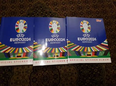 X Uefa Euro Germany Official Sticker Albums Made By Topps Empty