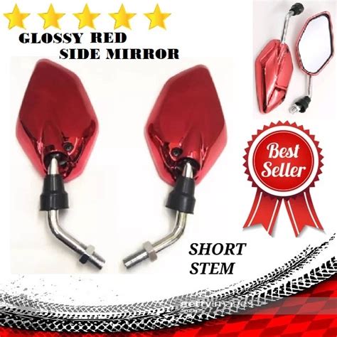 Yamaha Mio Soul I Side Mirror Short Stem Motorcycle Glossy Red