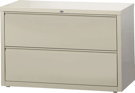 Hirsh 42 In Wide Hl8000 Series Metal 2 Drawer Lateral File Cabinet Puttybeige