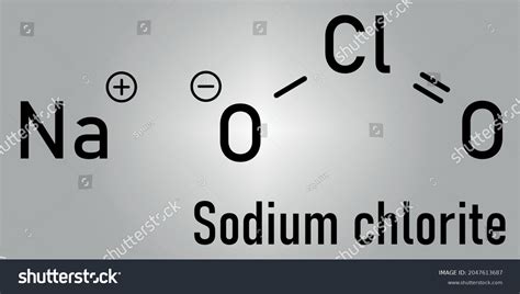 Sodium Chlorite Chemical Structure Skeletal Formula Stock Vector ...