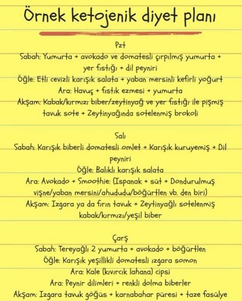 Örnek Diyet Listeleri