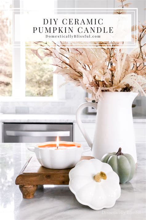 DIY Ceramic Pumpkin Candle - Domestically Blissful