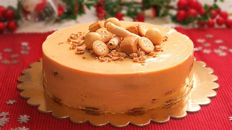 Tarta de Galletas con Flan y Turrón Receta fácil sin horno YouTube