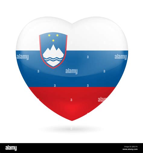 Heart with Slovenian flag colors. I love Slovenia Stock Photo - Alamy