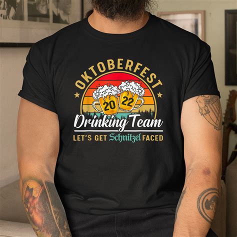 Oktoberfest 2022 Drinking Team Let S Get Schnitzel Face Shirt