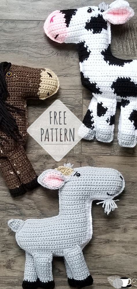 Gentry Farm Animals – Free Crochet Pattern #crochet #freecrochetpattern #crochetlove #diy # ...