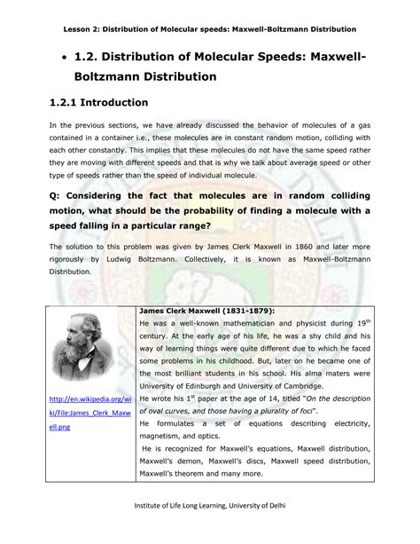 Solution Distribution Of Molecular Speeds Maxwell Boltzmann