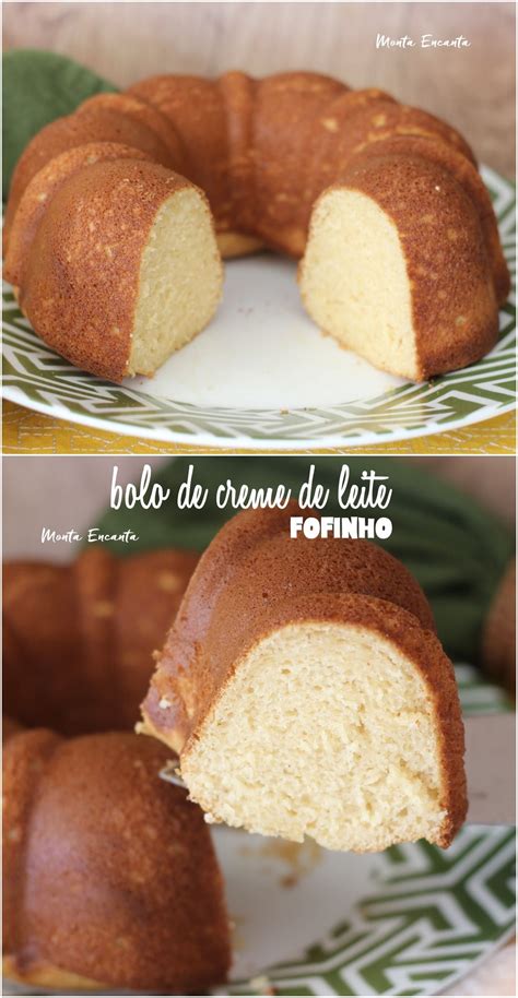 Bolo de creme de leite baunilha fácil de fazer Bolo de creme de