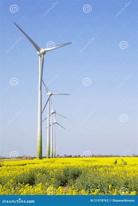 Turbinas De Vento Foto De Stock Imagem De Amarelo Lobos