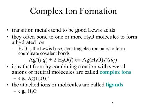 Ppt Complex Ion Formation Powerpoint Presentation Free Download Id381653