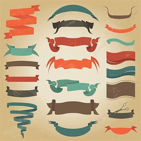 Set Of Retro Ribbons And Arrowsbanner Retro Web Collection Vector